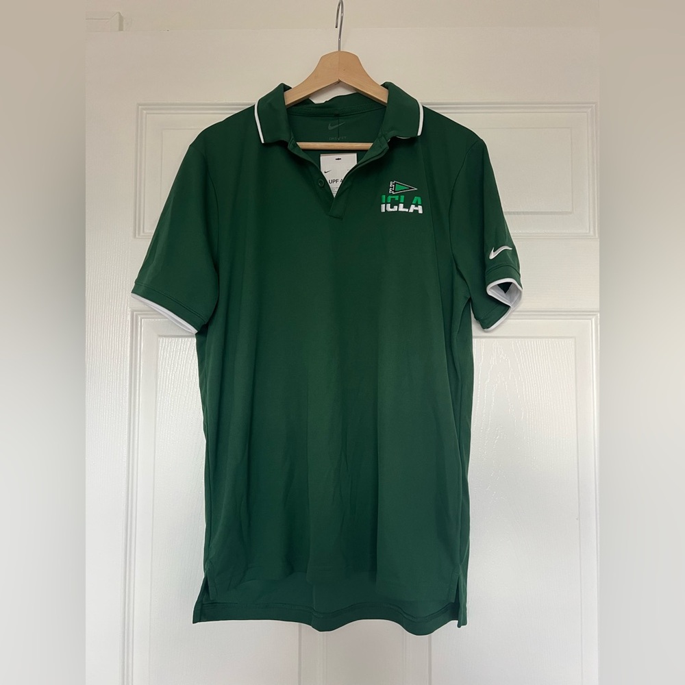 NWT Nike Men’s Dri-Fit Golf Polo Shirt Green Size Medium Short Sleeve Logo